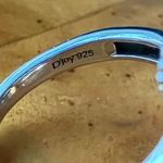 Royston Turquoise White Buffalo Sterling Silver Ring Size 8 Black Photo 5