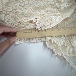 ZARA Basic Lace Shorts Womens Medium Cream Crochet Floral Boho Festival Lined Photo 9