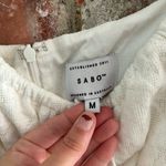 Sabo Skirt Sabo Amoura White Lace Up Puff Sleeve Mini Dress, M Photo 4