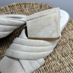 Jeffrey Campbell Heeled Mules Womens Size 7.5 Cream Suede Slip On Square Neutral Photo 7