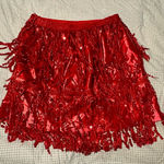 Red tassle skirt Size 10 Photo 0
