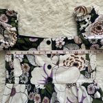 Maje  Top Loflower 100% Cotton Square-Neck Puff Sleeve 70’s Floral Print Sz US S Photo 11