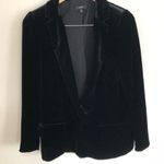 Drew Blazer M Black Silk Velvet Single Button Unstructured Blazer Party Jacket Photo 2