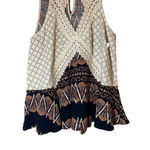 Melrose and Market  boho peplum tank w/tribal print, crochet details & chest cutout Photo 4