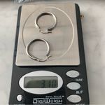 1” Sterling Silver Hoop Earrings Photo 4