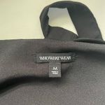 Who What Wear Black Tie Neck Long Sleeve Knee-length Shift Dress Photo 7