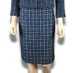 J.Crew Midnight Navy Tweed Pencil Skirt NWOT Size 0 Photo 0