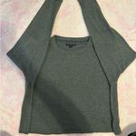 Brandy Melville Gray Cropped Crew Neck Sweater Timeless Knit Photo 2