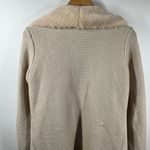 Twelfth Love Cardigan Women M Tan Faux Suede Faux Fur Open Front Spring Jacket Size M Photo 3