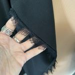 Anthropologie Elevenses Black Crop Eyelash Trim Blazer Jacket Photo 5