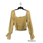 Urban Outfitters  gingham cinched sleeve blouse‎ size M Photo 1