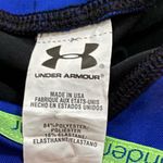 Under Armour  Heat Gear Women’s Sz‎ S Fitted Black/Royal Blue Capri Leggings Photo 4