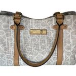 Calvin Klein Hudson Monogram Satchel Purse Desert Taupe Women's Shoulder Bag Photo 0