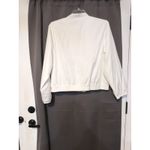 Coral Bay Women's Large White Mesh Jacket, Lightweight Zip Up, Elastic Waist Photo 1