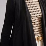 Hutch Anthropologie  Black Vegan Suede Drape Front Jacket Photo 0