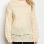 Very J  Cream Sweater New With Tags SMALL Photo 2