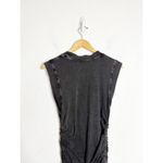 Anthropologie  Daily Practice Sleeveless Ruched Mini Dress Medium Faded Black Photo 10