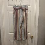 Ban Jara Ban‎ Jara Anthropologie Linen Blend Wide Leg Striped Pants Split Beach Medium Photo 5