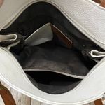 Vintage VALENTINA White Pebbled Leather Large Zip Tote Bag Photo 15