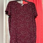 Elle Women's Burgundy Patterned Top Photo 1