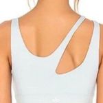 ALO YOGA Peak Sports Bra Cut Out Asymmetric One Shoulder Baby Blue Size Small Photo 1