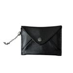 Aimee Kestenberg  Leather Card Wallet Black Snap Envelope Pebbled Classic Zip * Photo 1