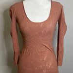 Free People  Intimately Scoopneck Lace Pattern Long Sleeve Shirt Size XS/S Photo 0