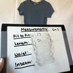 C&C California short sleeved blue ribbed shirt summer top cotton modal size S Photo 5