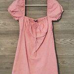ZARA PINK GINGHAM DRESS size large Photo 0