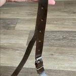 Brown boho western tooled floral leather crossbody bag made in Mexico Photo 5