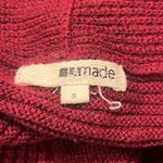 LA Made  Women's Burgundy Wool Blend Knit Wide Neck Pullover Sweater Size S Photo 2