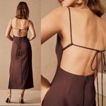 BHLDN  Gavin Brown Open-Back Tie Slip Dress in Cocoa Plum Photo 1