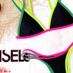 black color block Brazilian bikini swimsuits Size M Photo 2