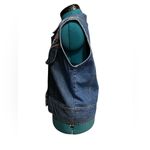 VTG GORDON & JAMES Vest Women M Denim Western Cowgirl Rodeo Embroidered Flowers Blue Size M Photo 3