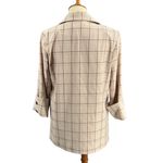 Women’s Plaid Double Breasted Blazer Jacket Beige Brown Check Size M Unbranded Size M Photo 4