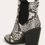 Bamboo Snakeskin Chunky Heel Slip on Bootie Photo 2