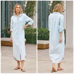 Frank & Eileen NEW Rory Long Sleeve Denim Classic Blue Wash Maxi Shirtdress Sz M Photo 2