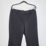 Ann Taylor  Gray Pinstripe Trousers NWT Size 8 Gray Stripe Dress Pants Photo 2