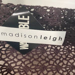 Madison Leigh  Dark Brown Crochet Top Photo 3
