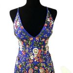 Primavera Womens Formal Dress Blue Floral Sequined Size 2 Photo 1
