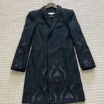 Alexis $759 NWOT  Embroidered Women's Black Coat Size M Photo 4