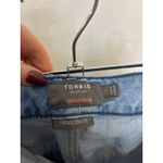 Torrid  Crop Boyfriend Vintage Stretch Jeans Womens Size 14 Light Wash Distressed Photo 2
