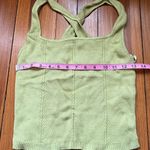 Abercrombie & Fitch Green Knit Contrast Crossback Tank Sz L Photo 2