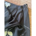 Loft Women's Black Silk Skirt Size 6 Blue & Yellow Floral Print Lined Size 10 Photo 6