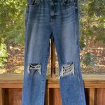 TheOpen Product Women's Super High Rise Ripped Knee Jeans Size 2 (30" Waist) Blue Photo 0