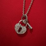 Lock and key silver necklace Photo 0