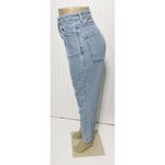 Topshop Premium Mom Jeans High Rise High Waisted Light Wash Denim Blue 32 x 32 Photo 13