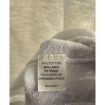 J.Jill Women Small‎ White Deep V Neck Pullover Top Cotton Linen Summer Vacation Photo 3