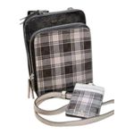Nine West Ivory and brown Plaid detail small cross body bag with matching wallet Photo 1