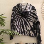 DKNY Black and white tie-dye cropped hoodie sweatshirt long sleeve XL Photo 1
